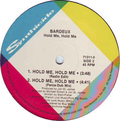 Bardeux : Hold Me, Hold Me (12", Single)