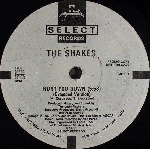 The Shakes : Hunt You Down (12", Promo)