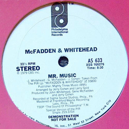 McFadden & Whitehead : Do You Want To Dance (12", Promo)