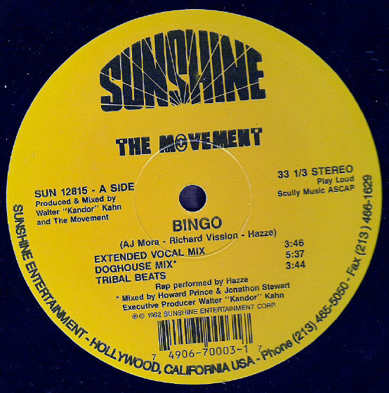 The Movement (3) : Bingo (12")