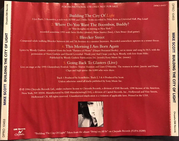 Mike Scott : Building The City Of Light (CD, EP, Promo)