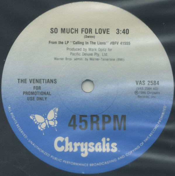 The Venetians : So Much For Love (12", Promo)