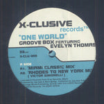Groove Box (2) Featuring Evelyn Thomas : One World (2x12", Dou)