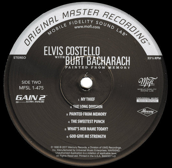 Elvis Costello With Burt Bacharach : Painted From Memory (LP, Album, Ltd, Num, RE, RM, 180)