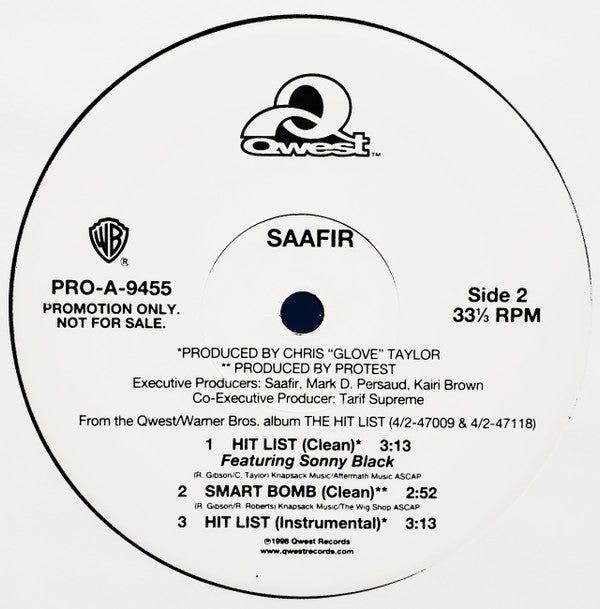 Saafir : Crawl Before You Ball (Remix) (12", Promo)