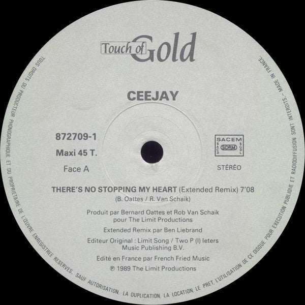 Ceejay : There's No Stopping My Heart (12", Maxi)