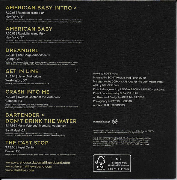 Dave Matthews Band : Warehouse 7 Volume 5 (CD)
