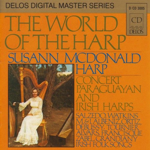 the album cover for Susann Mcdonald - World of the Harp