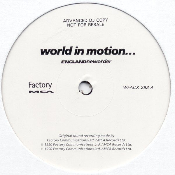 Englandneworder* : World In Motion... (12", Single, Promo)
