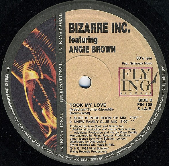 Bizarre Inc : Took My Love (2x12")