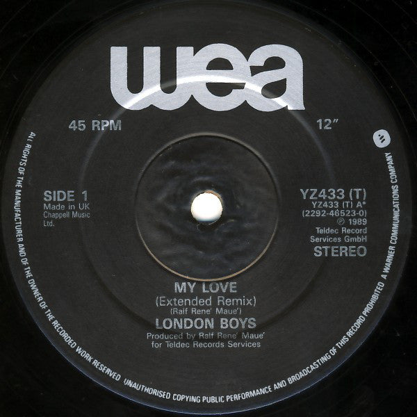 London Boys : My Love (12", Maxi)