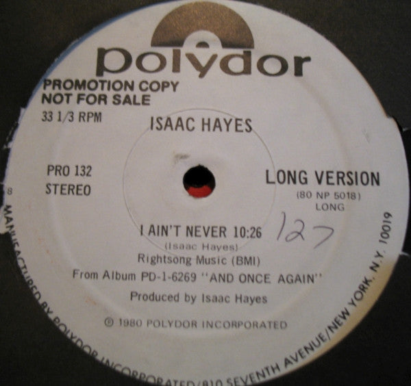 Isaac Hayes : I Ain't Never (12", Promo)