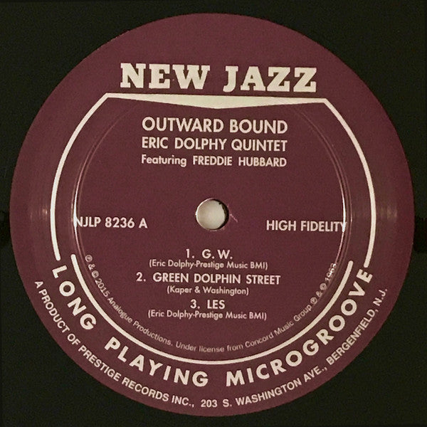 Eric Dolphy Quintet : Outward Bound (LP, Album, Num, RE, RM, 200)