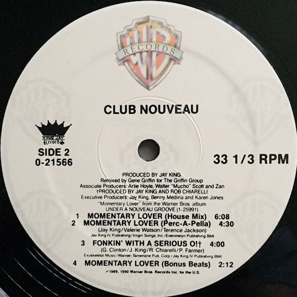 Club Nouveau : Momentary Lover (12", Maxi)