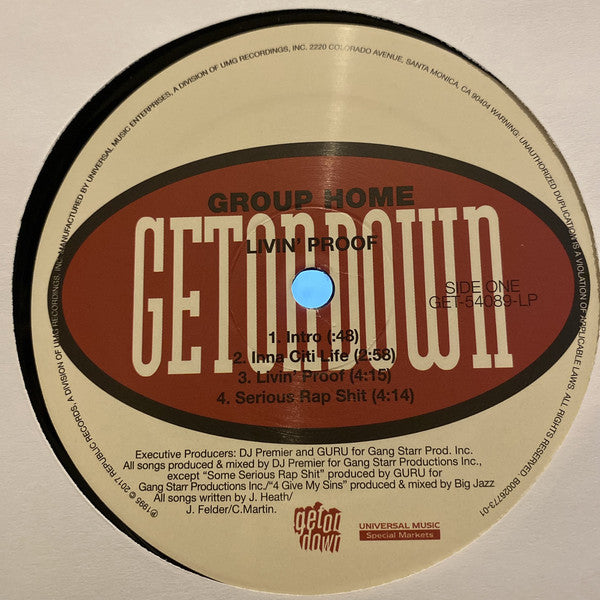 Group Home : Livin' Proof (2xLP, Album, RE)