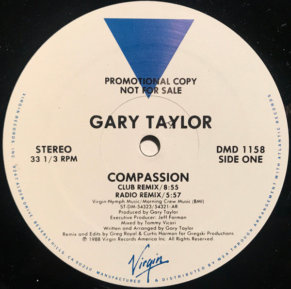 Gary Taylor : Compassion (12", Promo)