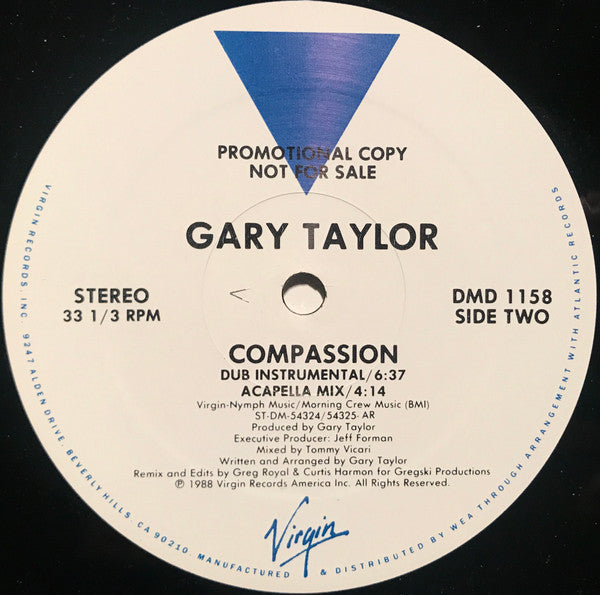 Gary Taylor : Compassion (12", Promo)
