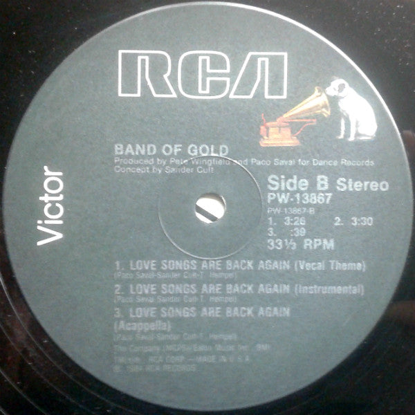 Band Of Gold : Medley: Love Songs Are Back Again (12", Single, P/Mixed)