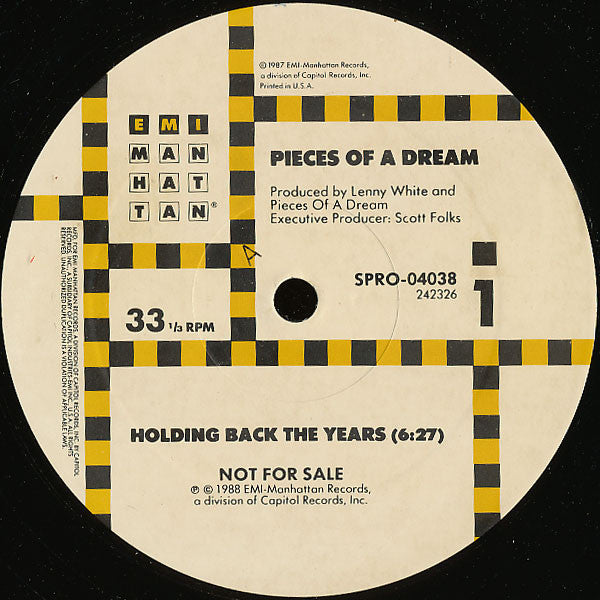 Pieces Of A Dream : Holding Back The Years / 'Round Midnight (12", Promo)