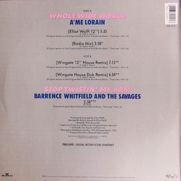 A'me Lorain : Whole Wide World (12", Promo)