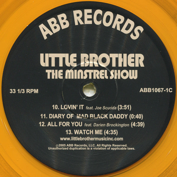 Little Brother (3) : The Minstrel Show (2xLP, Album, RE, RP, Gol)