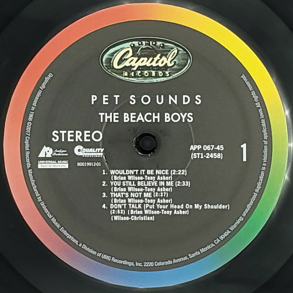 The Beach Boys : Pet Sounds (2x12", Album, RE, RM, 200)