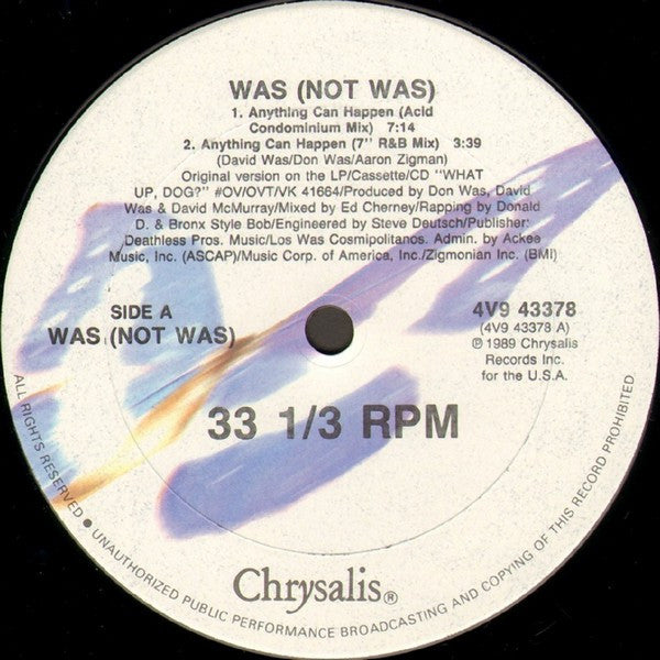 Was (Not Was) : Anything Can Happen (12")