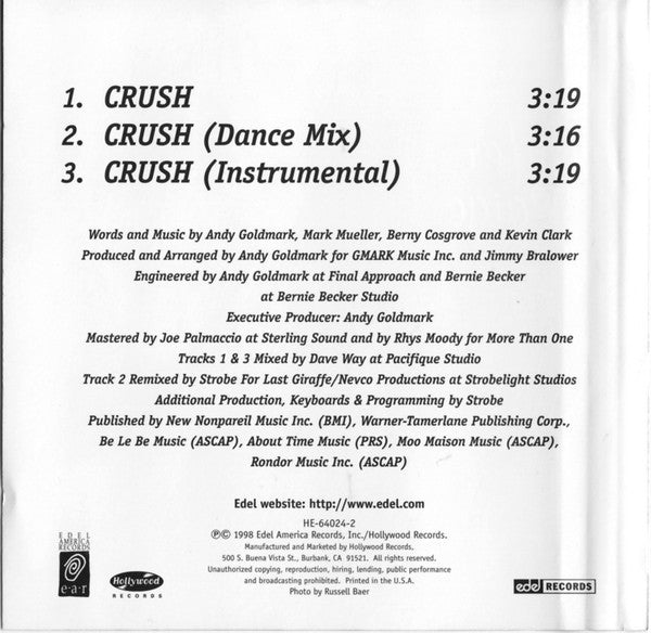 Jennifer Paige : Crush (CD, Single, RE)