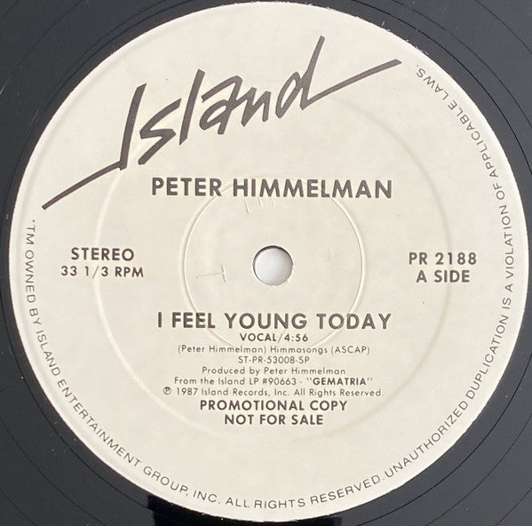 Peter Himmelman : I Feel Young Today (12", Promo)