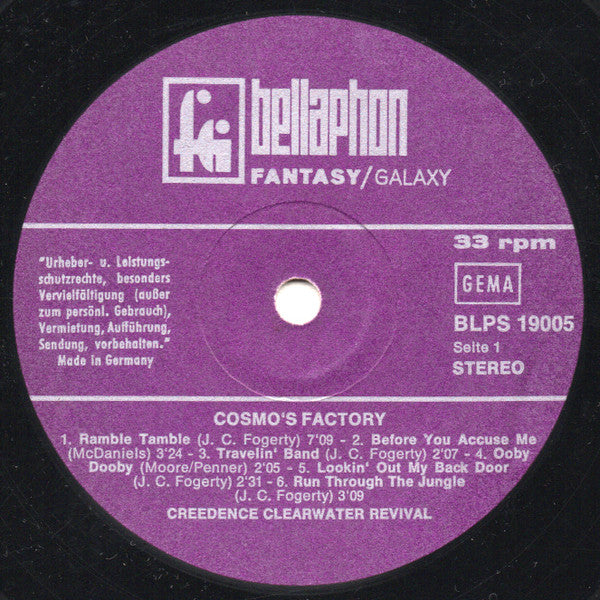 Creedence Clearwater Revival : Cosmo's Factory (LP, Album, Sei)