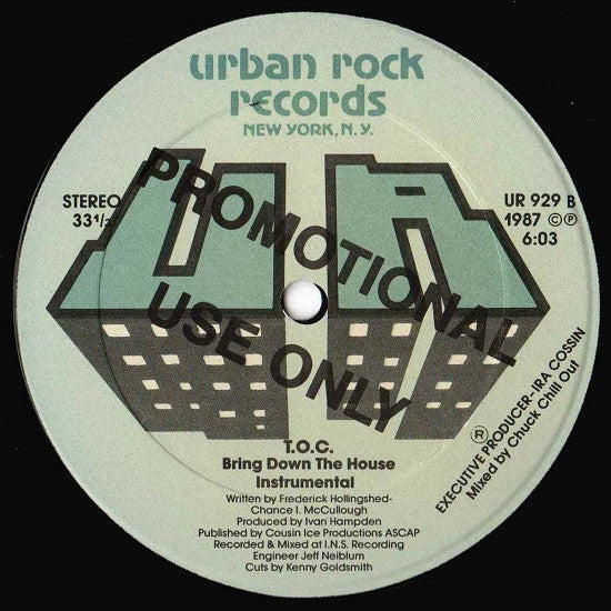 T.O.C. (3) : Bring The House Down (12", Promo)
