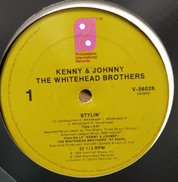 Kenny & Johnny The Whitehead Brothers* : Stylin' (12", Single)