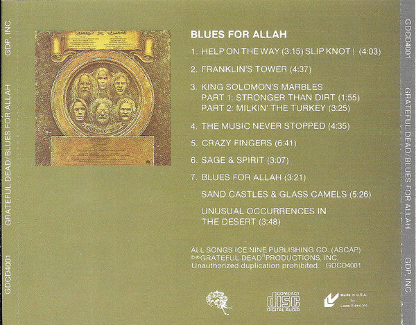 Grateful Dead* : Blues For Allah (CD, Album, RE)