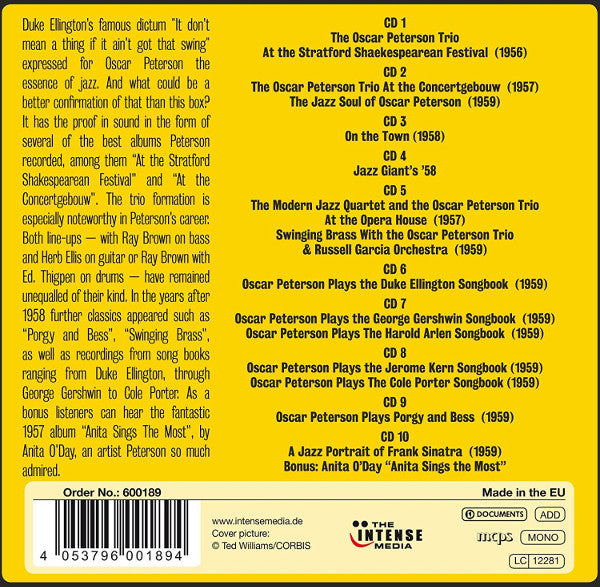 Oscar Peterson : Songbooks + (10xCD, Comp, Mono)