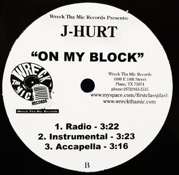 J-Hurt : That's Me / On My Block (12", Single)