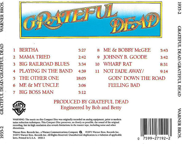 Grateful Dead* : Grateful Dead (CD, Album, RE, SRC)