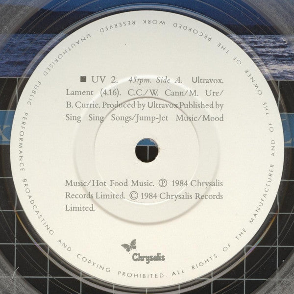 Ultravox : Lament (7", Single, Ltd, Cle)