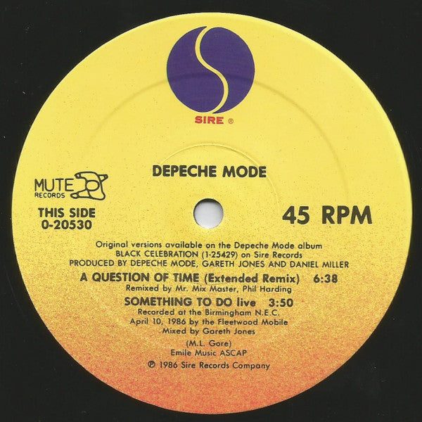 Depeche Mode : A Question Of Time / A Question Of Lust (12", Maxi)