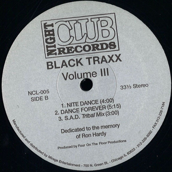 Black Traxx : Volume III (12", RE)