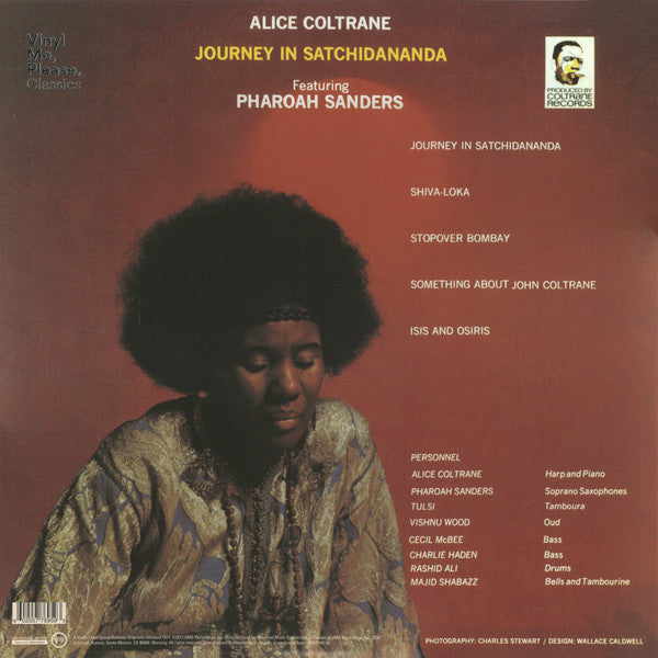 Alice Coltrane Featuring Pharoah Sanders : Journey In Satchidananda (LP, Album, Club, RE, 180)