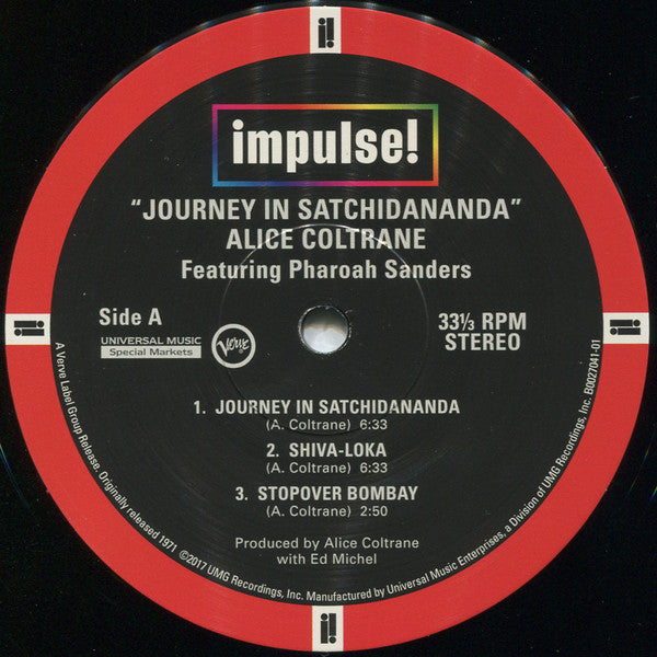Alice Coltrane Featuring Pharoah Sanders : Journey In Satchidananda (LP, Album, Club, RE, 180)