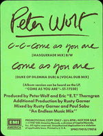 Peter Wolf : Come As You Are (12", Promo)