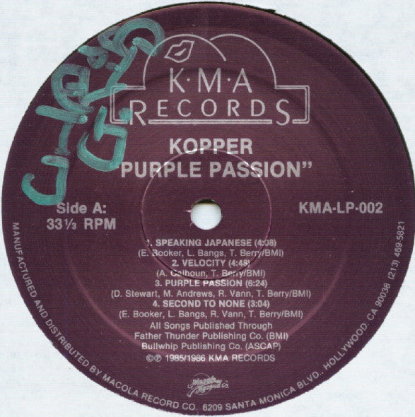 Kopper (2) : Purple Passion (LP, Album)