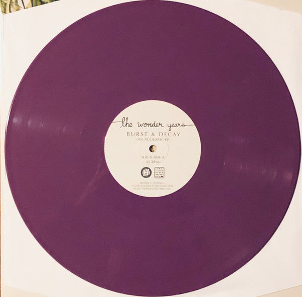 The Wonder Years : Burst & Decay (An Acoustic EP) (12", EP, Ltd, Pur)