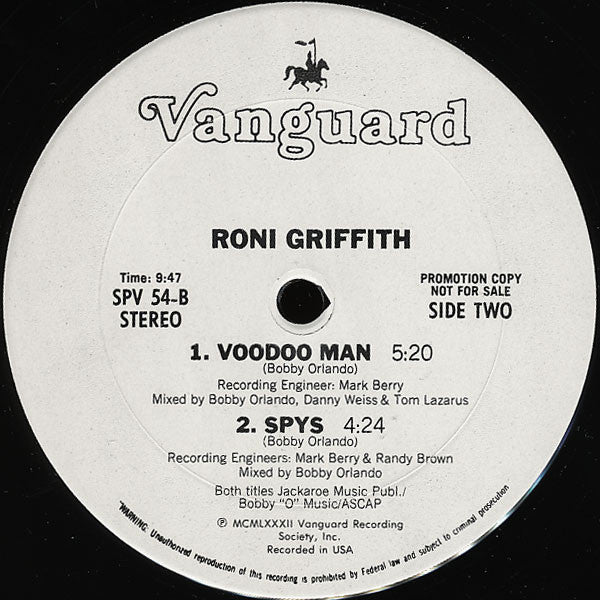 Roni Griffith : (The Best Part Of) Breakin' Up / Voodoo Man / Spys (12", Promo)
