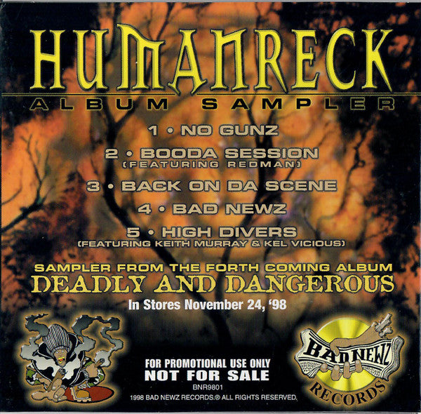 Humanreck : Sampler From The Forth Coming Album Deadly And Dangerous (CD, Promo, Smplr)