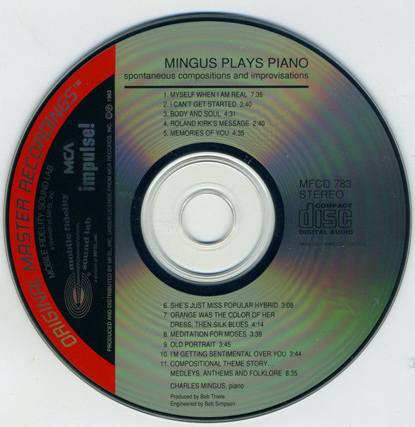 Charles Mingus : Mingus Plays Piano (CD, Album, RE, RM)