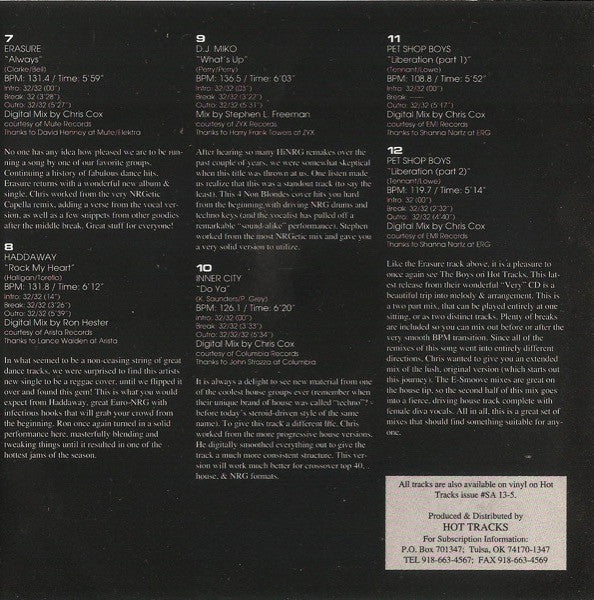 Various : Hot Tracks 13-5 (CD, Comp, Promo)
