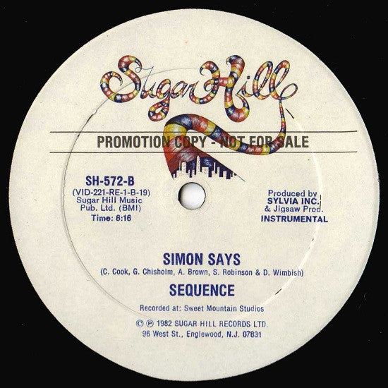 Sequence* : Simon Says (12", Promo)