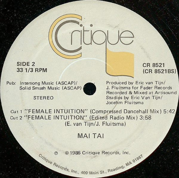 Mai Tai : Female Intuition (12")